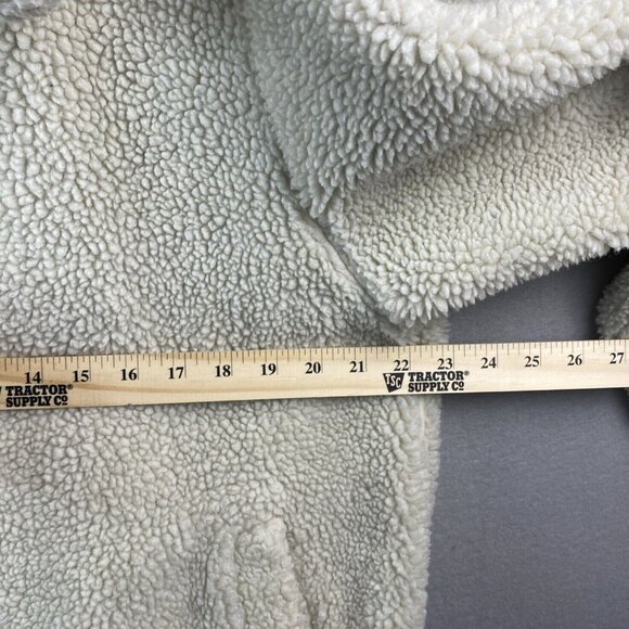 Vans Snow Out Sherpa Full Zip‎ Jacket Womens Size Large Ivory Warm & Cozy - Picture 6 of 12